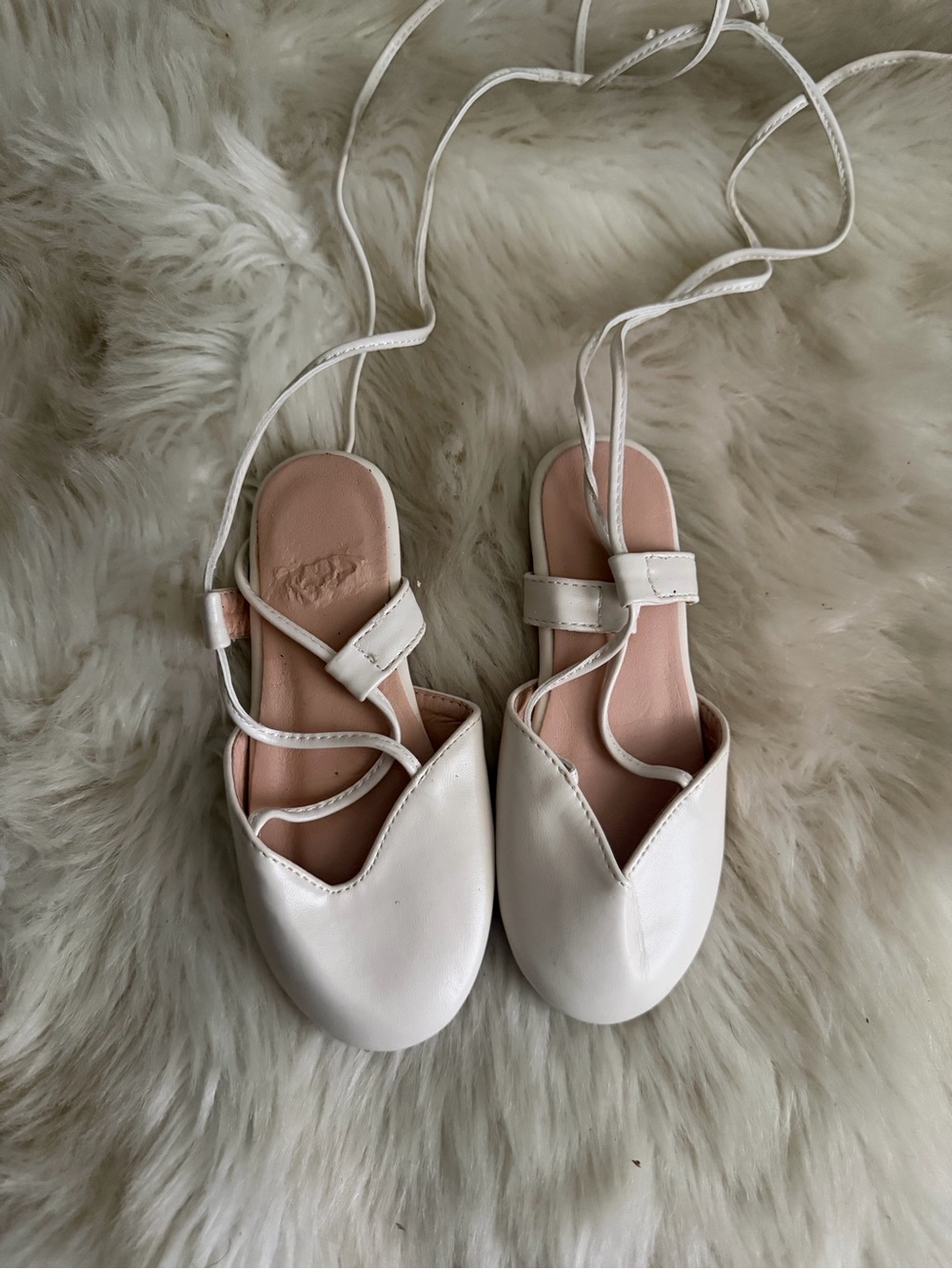 Girls Tie Up Flats